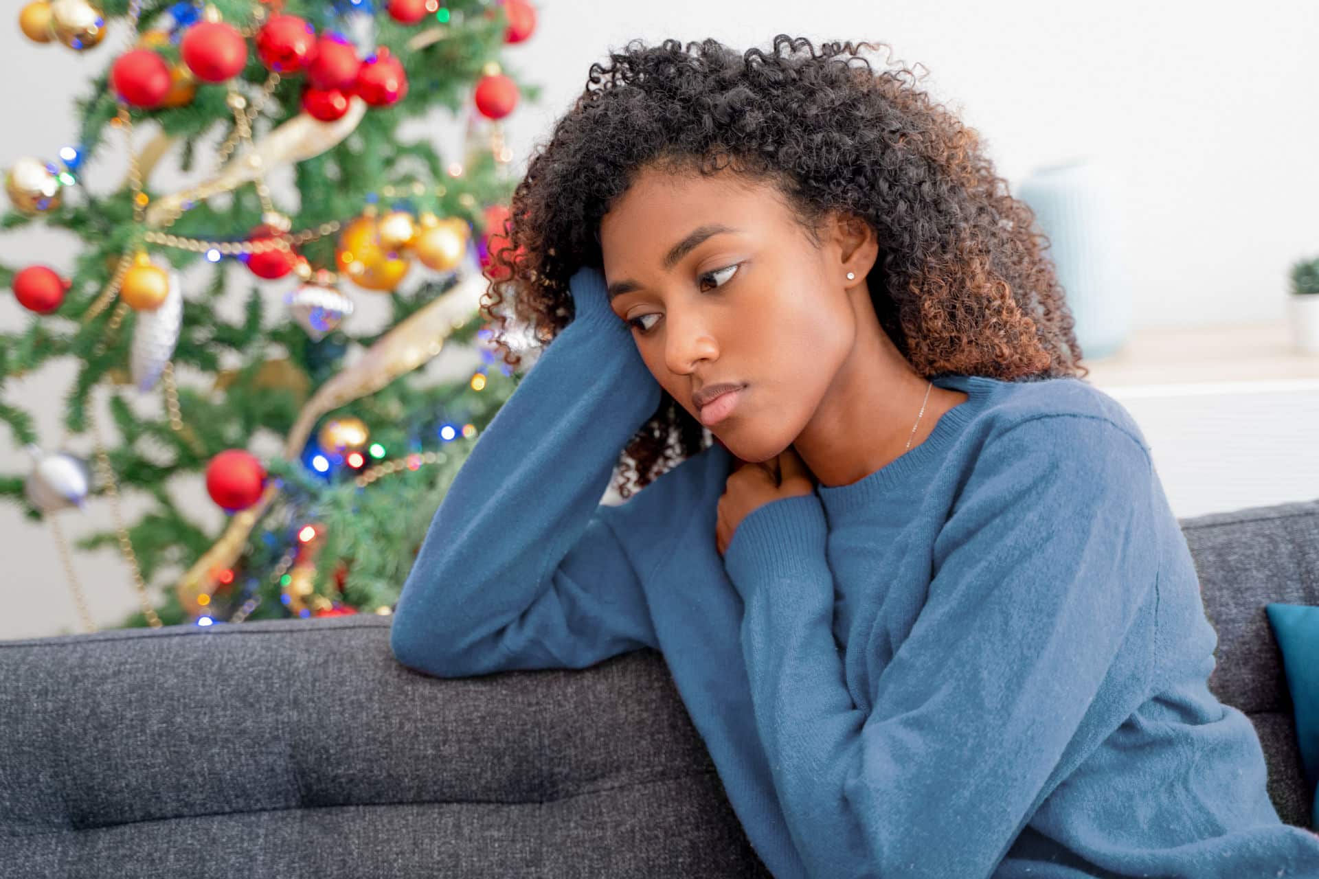 women experiencing post-holiday blues