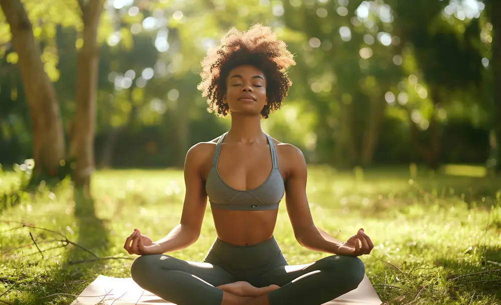 a-black-woman-doing-yoga-at-the-park