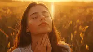 a-woman-with-her-eyes-closed-meditating-in-a-field