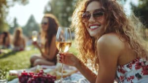 a-group-of-girls-sipping-wine-at-a-picnic